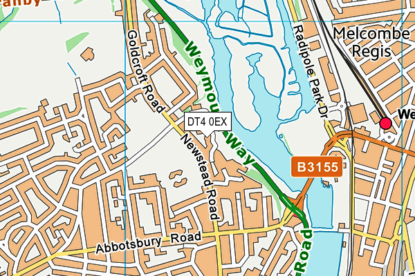 DT4 0EX map - OS VectorMap District (Ordnance Survey)