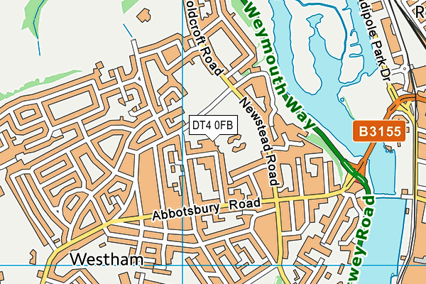 DT4 0FB map - OS VectorMap District (Ordnance Survey)