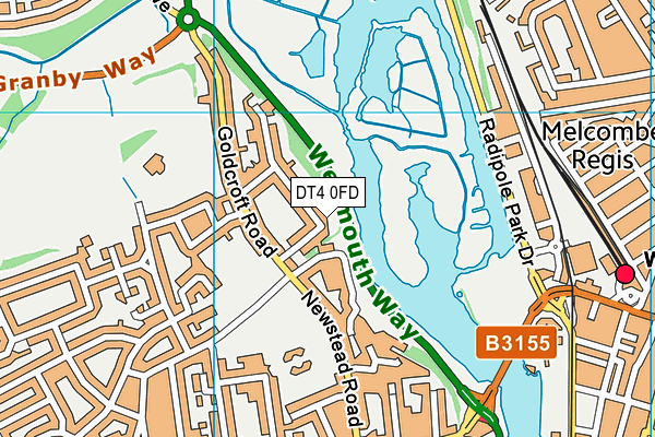 DT4 0FD map - OS VectorMap District (Ordnance Survey)