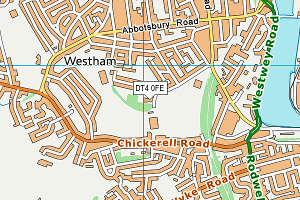DT4 0FE map - OS VectorMap District (Ordnance Survey)