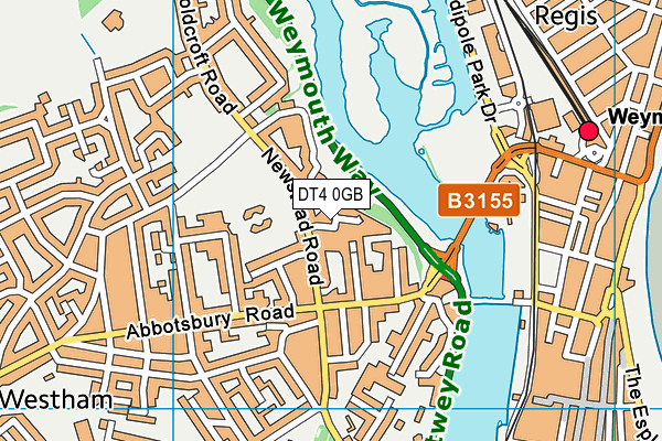 DT4 0GB map - OS VectorMap District (Ordnance Survey)