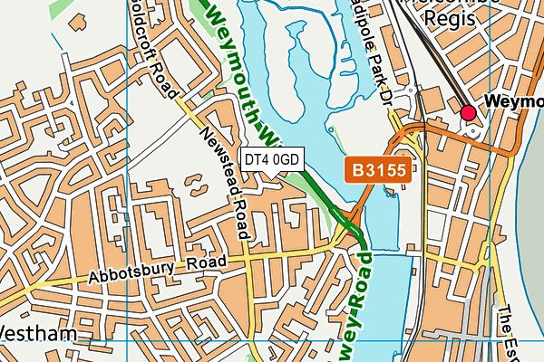 DT4 0GD map - OS VectorMap District (Ordnance Survey)