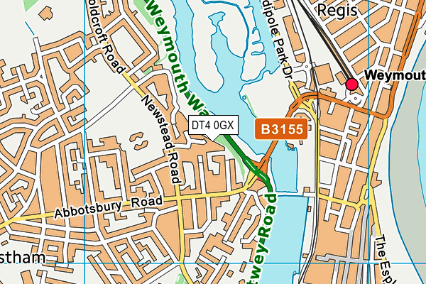 DT4 0GX map - OS VectorMap District (Ordnance Survey)