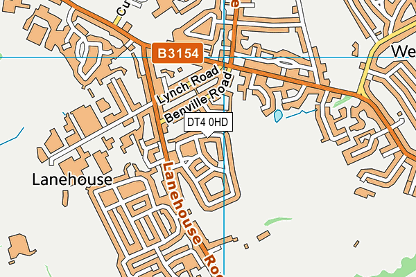 DT4 0HD map - OS VectorMap District (Ordnance Survey)