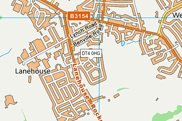 DT4 0HG map - OS VectorMap District (Ordnance Survey)