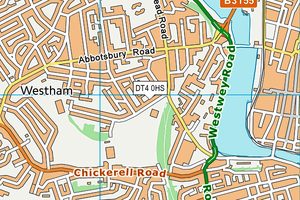 DT4 0HS map - OS VectorMap District (Ordnance Survey)