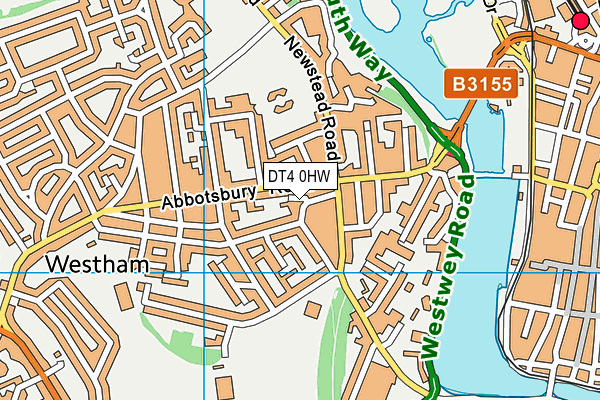 DT4 0HW map - OS VectorMap District (Ordnance Survey)