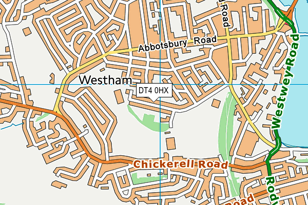 DT4 0HX map - OS VectorMap District (Ordnance Survey)