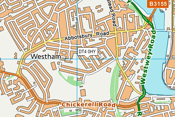 DT4 0HY map - OS VectorMap District (Ordnance Survey)