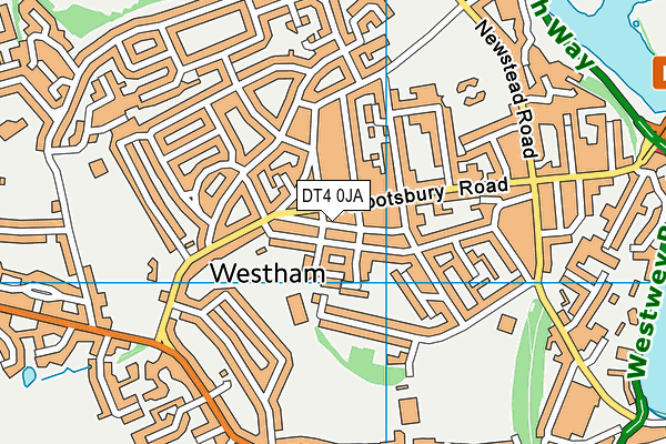 DT4 0JA map - OS VectorMap District (Ordnance Survey)