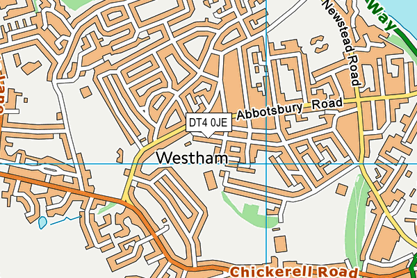 DT4 0JE map - OS VectorMap District (Ordnance Survey)