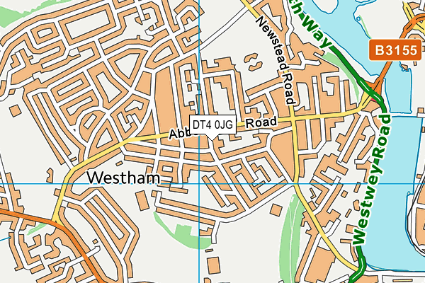 DT4 0JG map - OS VectorMap District (Ordnance Survey)