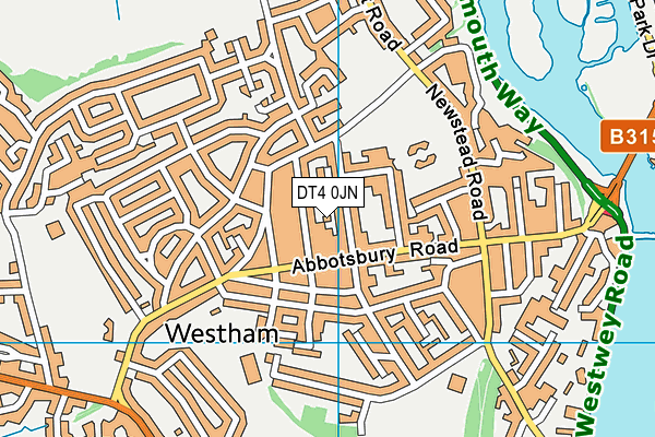 DT4 0JN map - OS VectorMap District (Ordnance Survey)