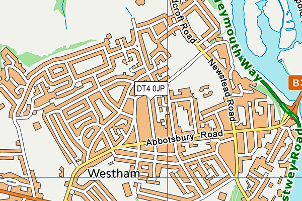 DT4 0JP map - OS VectorMap District (Ordnance Survey)