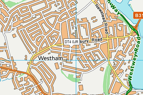 DT4 0JR map - OS VectorMap District (Ordnance Survey)