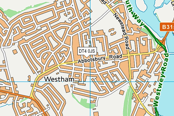 DT4 0JS map - OS VectorMap District (Ordnance Survey)