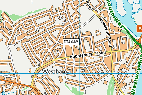 DT4 0JW map - OS VectorMap District (Ordnance Survey)