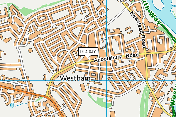 DT4 0JY map - OS VectorMap District (Ordnance Survey)