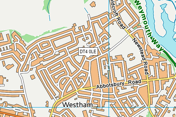 DT4 0LE map - OS VectorMap District (Ordnance Survey)