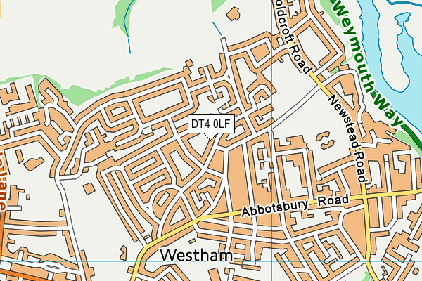 DT4 0LF map - OS VectorMap District (Ordnance Survey)