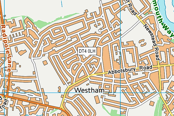 DT4 0LH map - OS VectorMap District (Ordnance Survey)