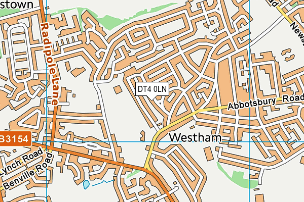DT4 0LN map - OS VectorMap District (Ordnance Survey)