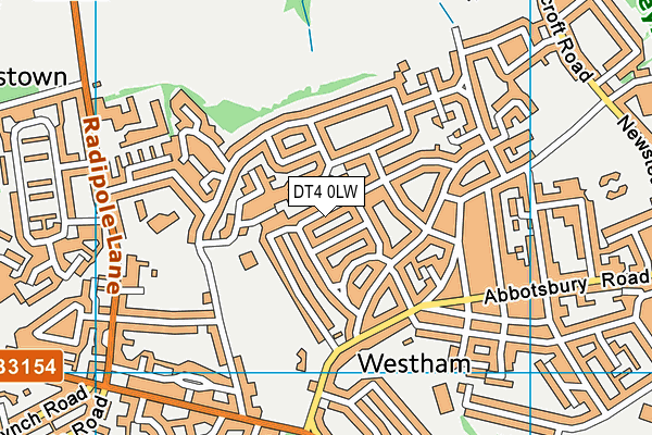 DT4 0LW map - OS VectorMap District (Ordnance Survey)