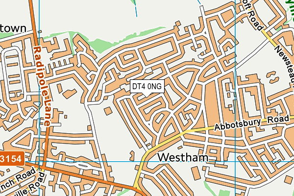 DT4 0NG map - OS VectorMap District (Ordnance Survey)