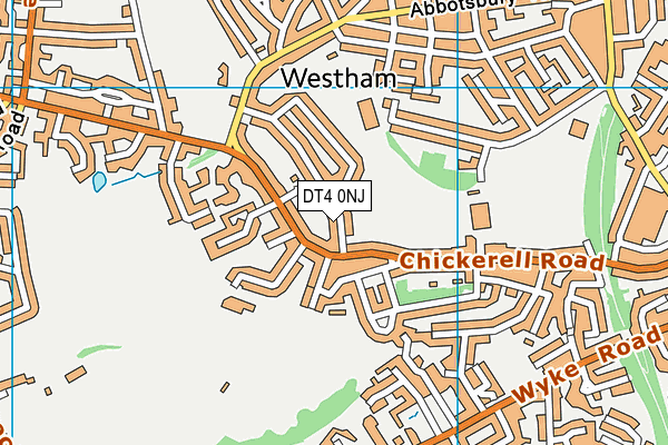 DT4 0NJ map - OS VectorMap District (Ordnance Survey)
