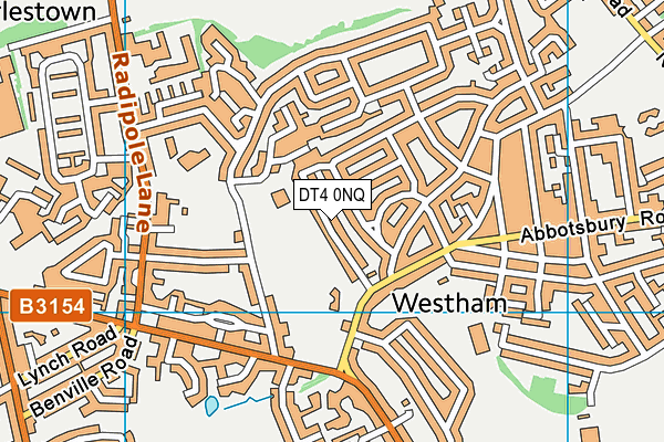 DT4 0NQ map - OS VectorMap District (Ordnance Survey)