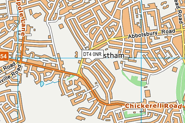 DT4 0NR map - OS VectorMap District (Ordnance Survey)