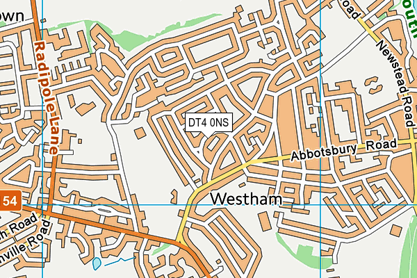 DT4 0NS map - OS VectorMap District (Ordnance Survey)