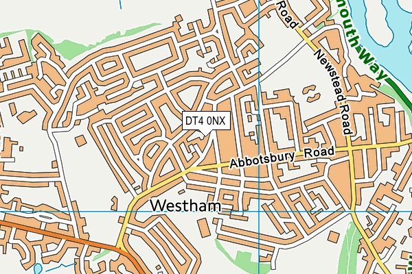 DT4 0NX map - OS VectorMap District (Ordnance Survey)