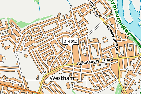 DT4 0NZ map - OS VectorMap District (Ordnance Survey)