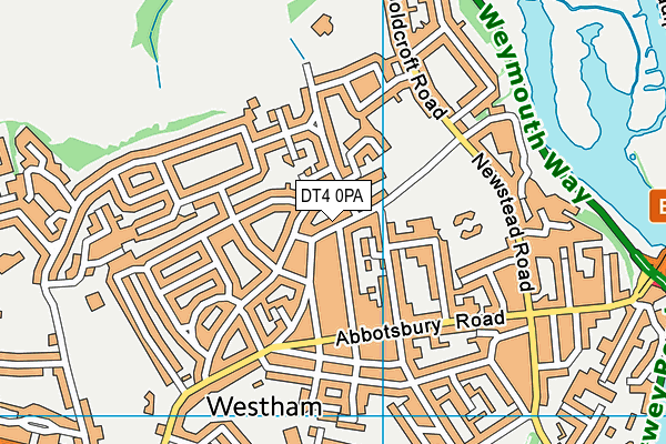 DT4 0PA map - OS VectorMap District (Ordnance Survey)