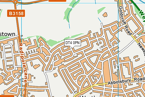 DT4 0PN map - OS VectorMap District (Ordnance Survey)