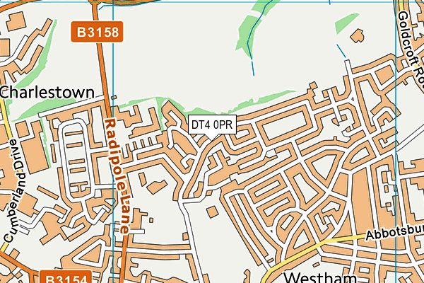 DT4 0PR map - OS VectorMap District (Ordnance Survey)