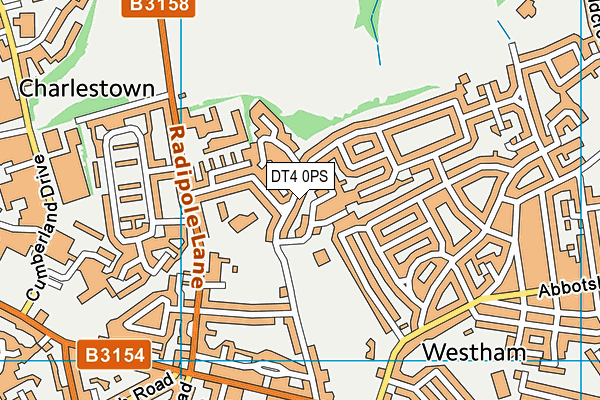 DT4 0PS map - OS VectorMap District (Ordnance Survey)