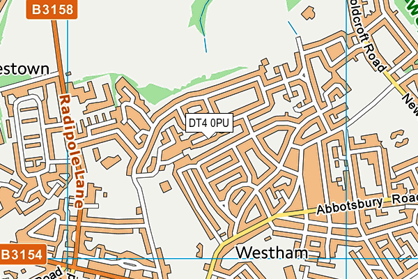 DT4 0PU map - OS VectorMap District (Ordnance Survey)
