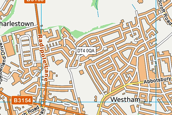 DT4 0QA map - OS VectorMap District (Ordnance Survey)