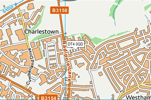 DT4 0QD map - OS VectorMap District (Ordnance Survey)