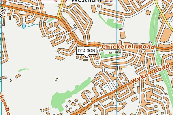 DT4 0QN map - OS VectorMap District (Ordnance Survey)