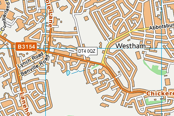 DT4 0QZ map - OS VectorMap District (Ordnance Survey)