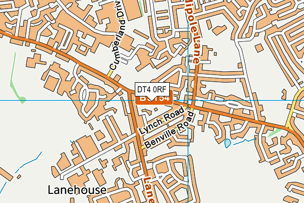 DT4 0RF map - OS VectorMap District (Ordnance Survey)