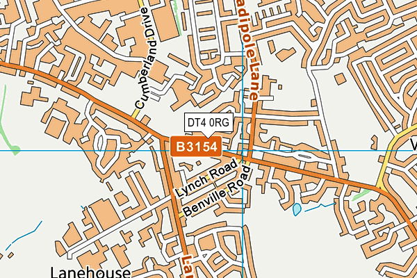 DT4 0RG map - OS VectorMap District (Ordnance Survey)