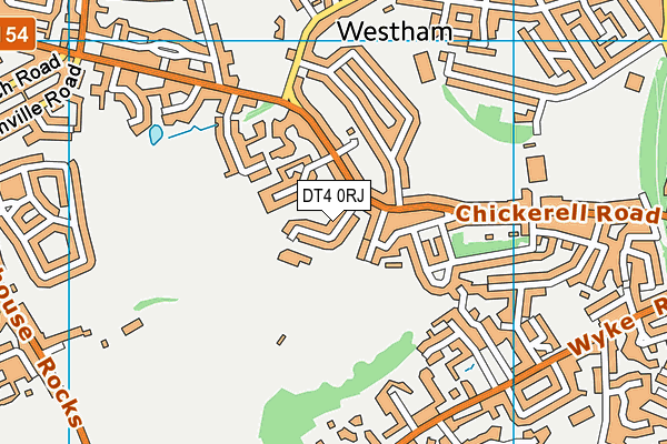 DT4 0RJ map - OS VectorMap District (Ordnance Survey)