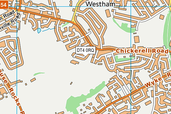 DT4 0RQ map - OS VectorMap District (Ordnance Survey)