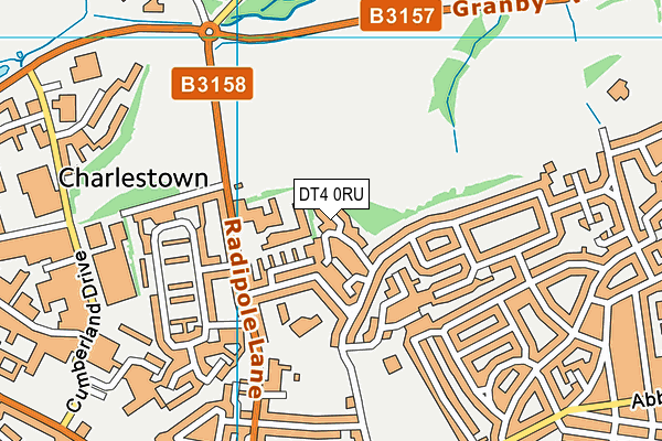 DT4 0RU map - OS VectorMap District (Ordnance Survey)