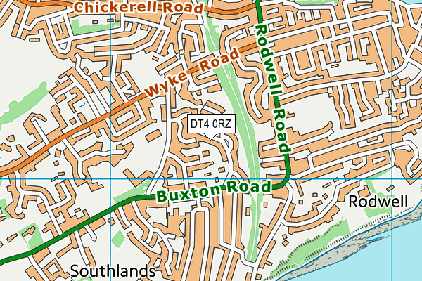 DT4 0RZ map - OS VectorMap District (Ordnance Survey)