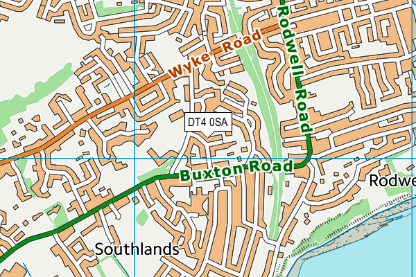 DT4 0SA map - OS VectorMap District (Ordnance Survey)